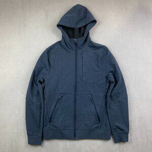 Lululemon Mens Sweater XS Blue Heather City Sweat Zip Hoodie Long Sleeve Stretch